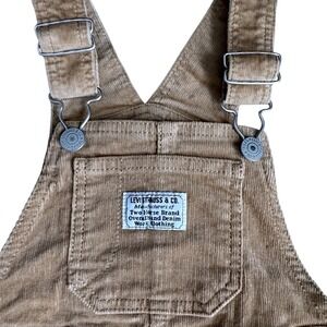 Levi's Lark Brown Corduroy Overalls Toddler Size 24M 24 Months 100% Cotton